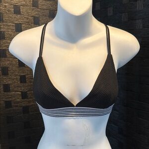 *SALE* POL Black and White Striped Women's Bralette Size Small
